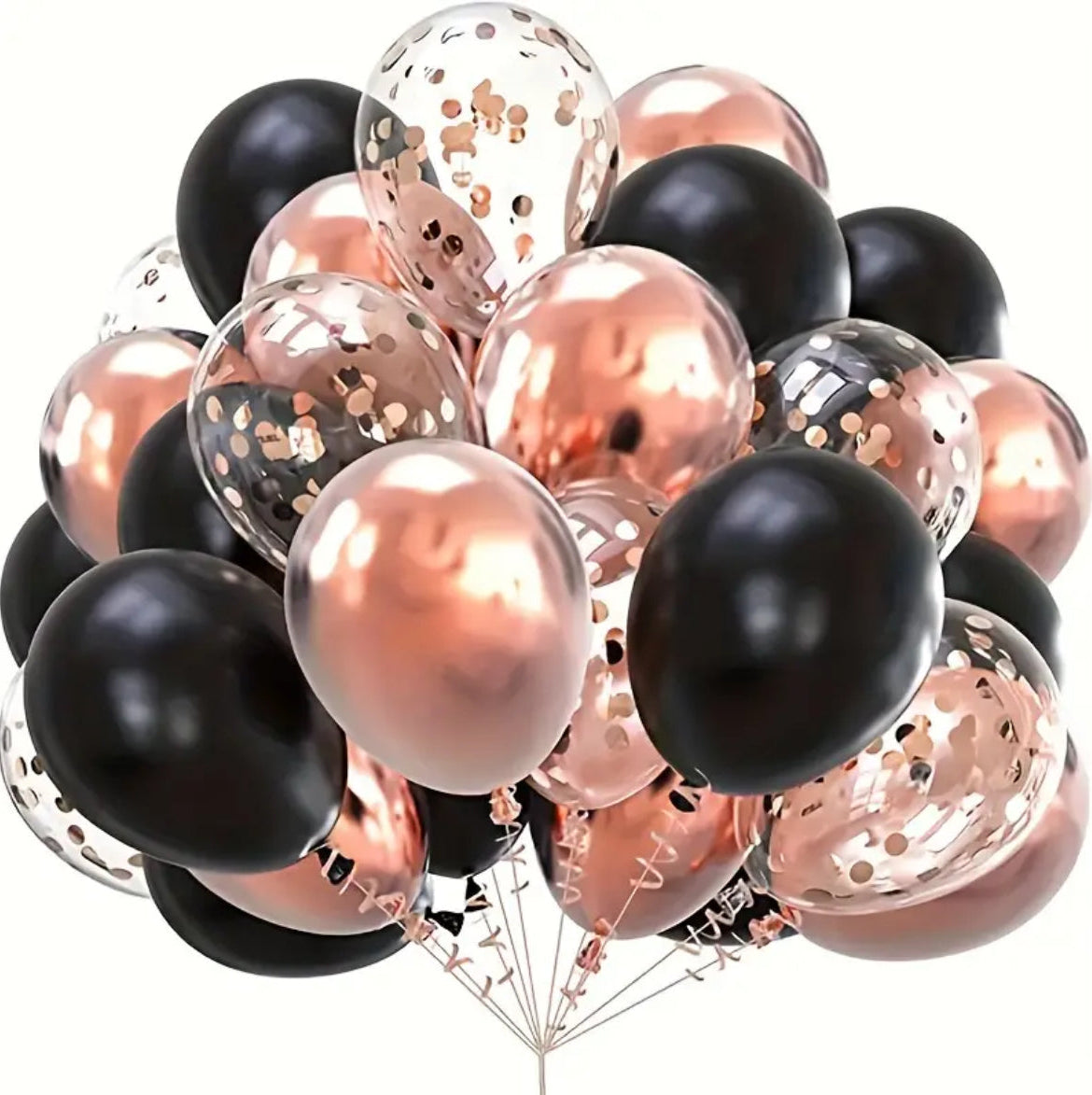 Metallic and Confetti Helium Balloons - mix