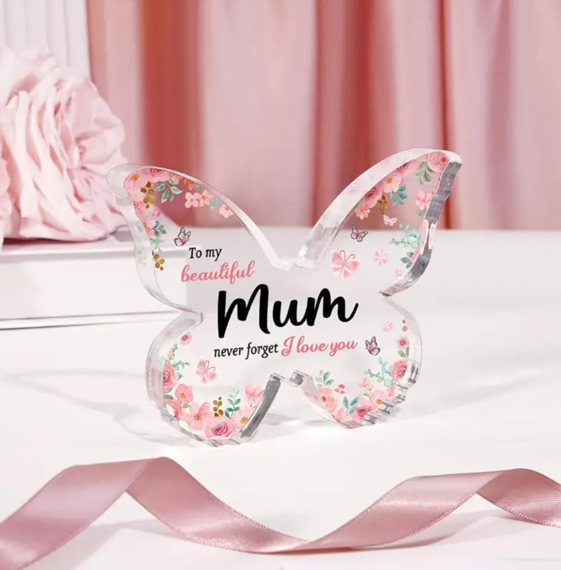 “To My Beautiful Mum” Acrylic Butterfly Keepsake