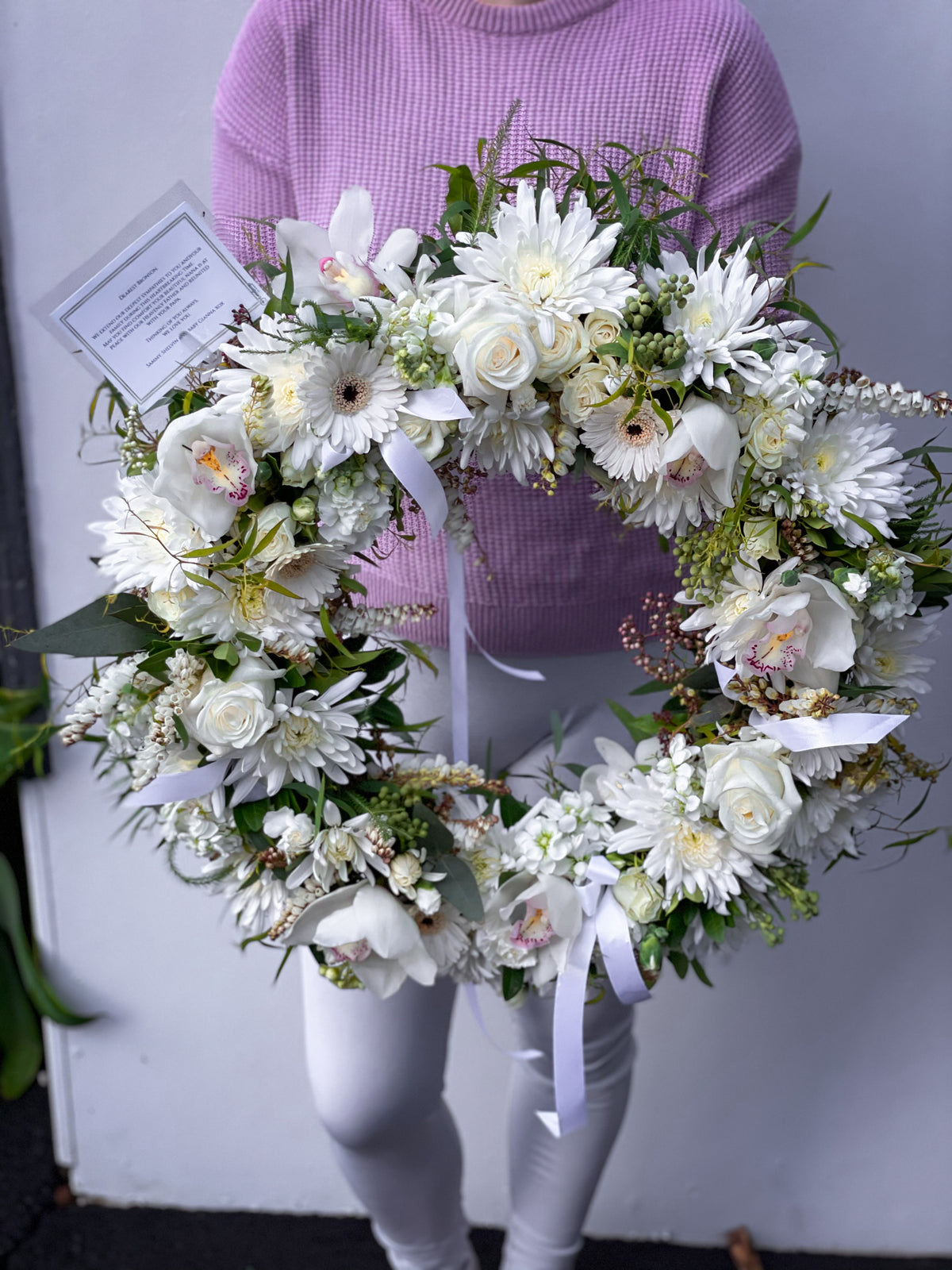 White Sympathy Wreath