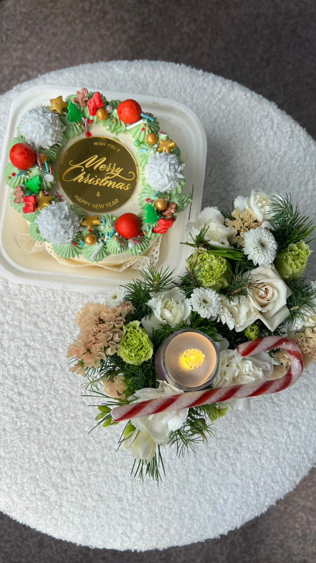 Festive Bento Cake & Blooms