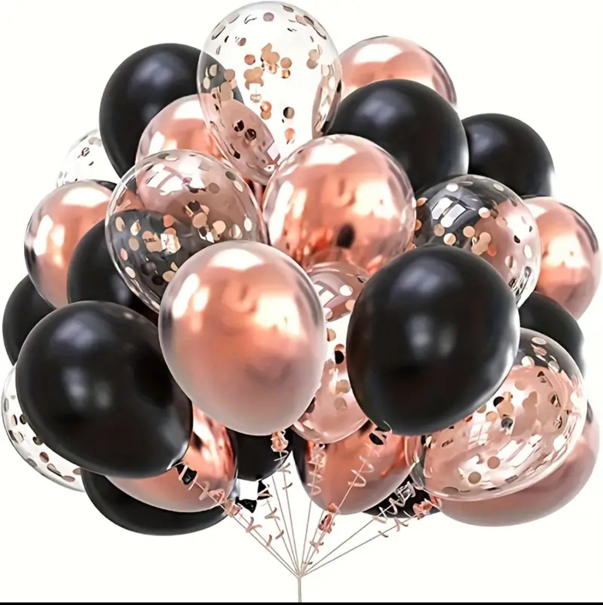 Metallic and Confetti 
 Helium Balloons