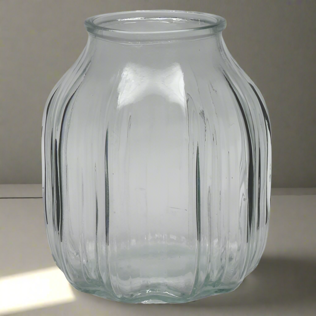 Rippled Glass Vase