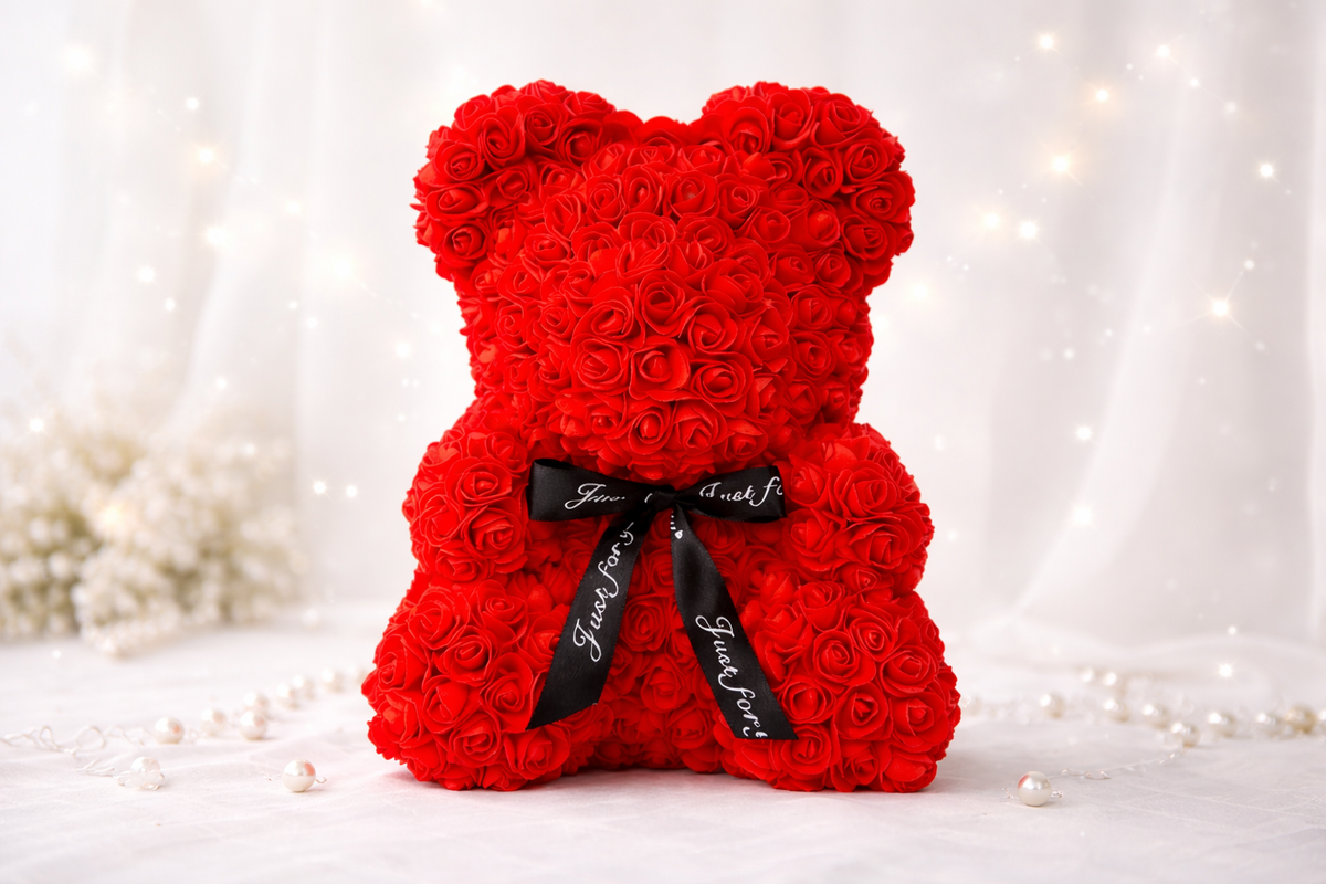 Rose Bear (Foam Roses) - Red