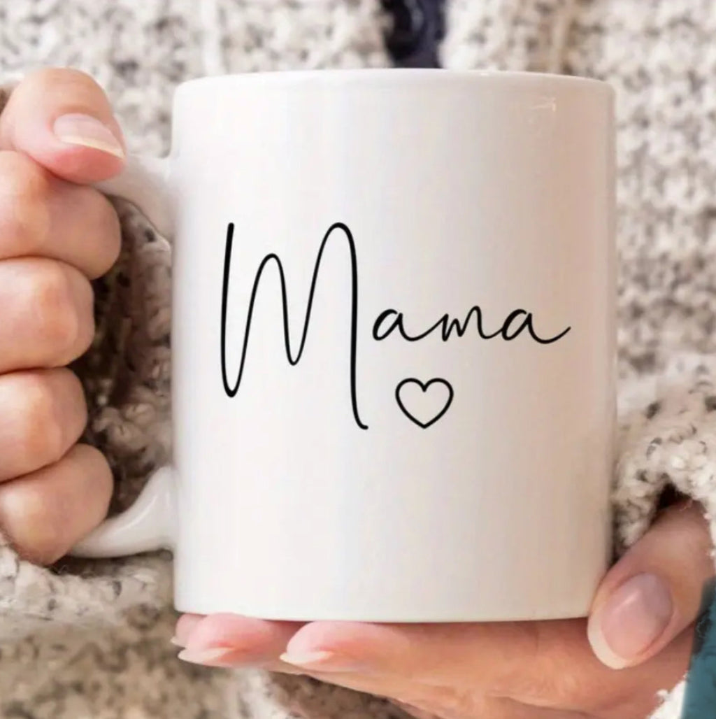 Minimalist Mug "Mama" – Ceramic Gift Cup (330ml)