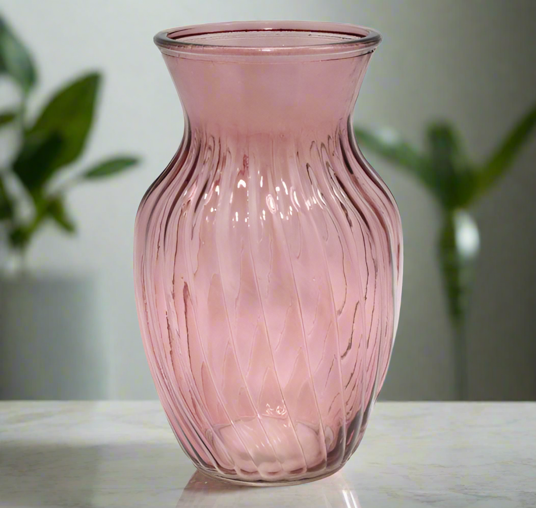 Retro Glass Vase Slim Rose.