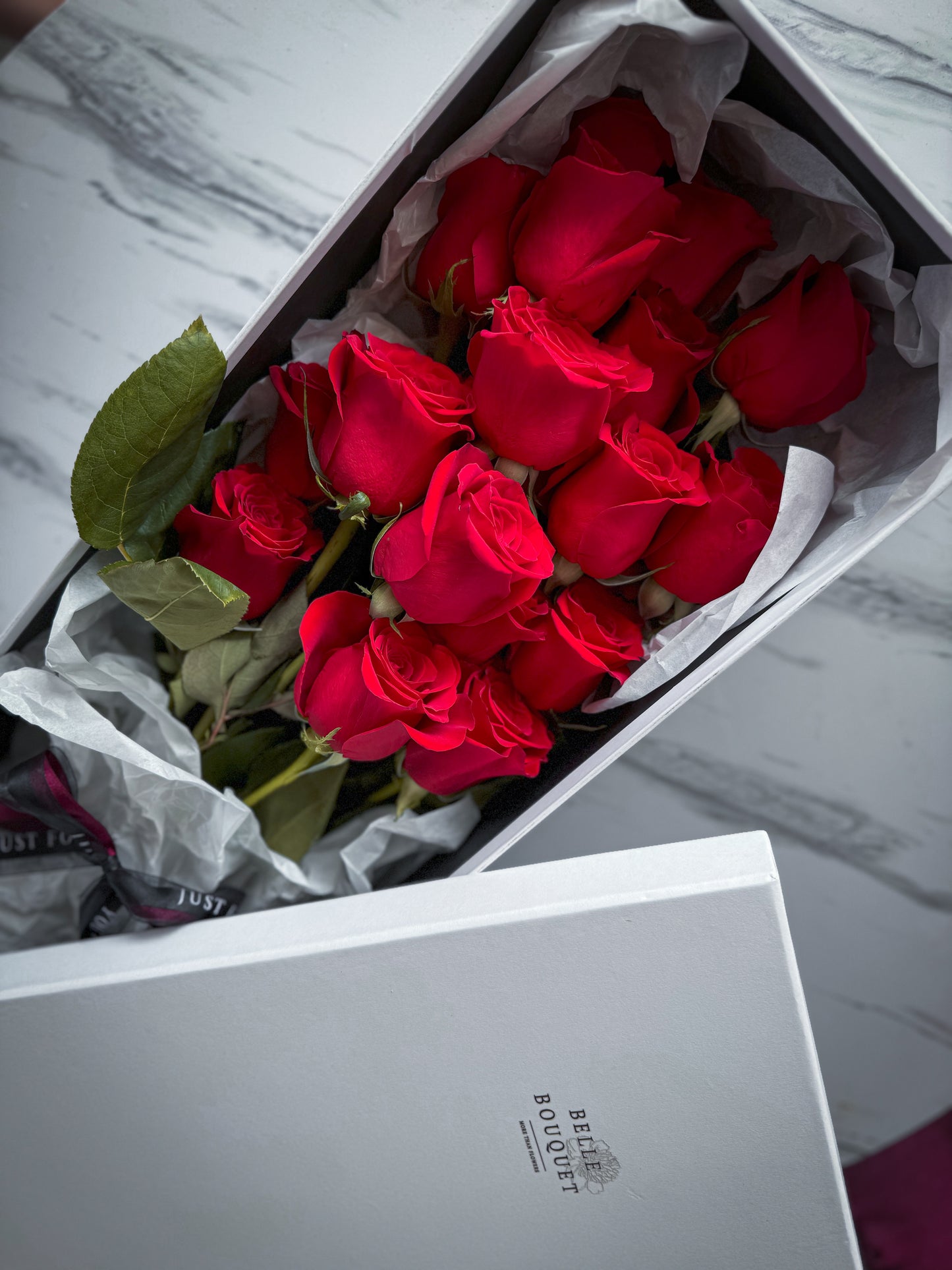 Elegant Box of 20 Premium Colombian Red Roses