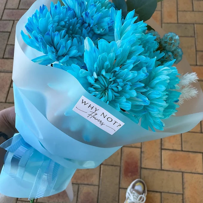 Blue Chrysanthemes Lovers bouquet