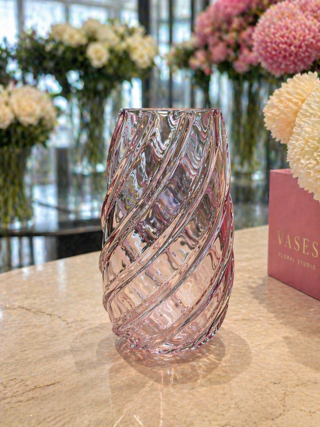 Rosé Twist Vase