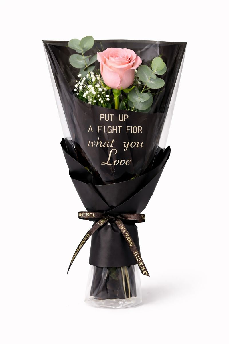 Single Rose in Signature Sleeve - Pink