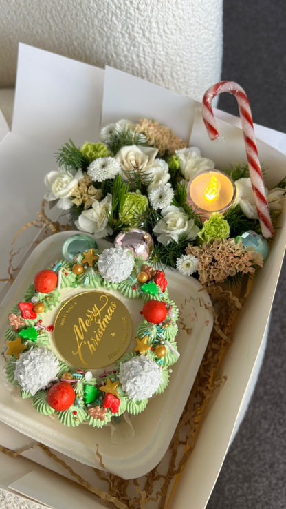 Festive Bento Cake & Blooms