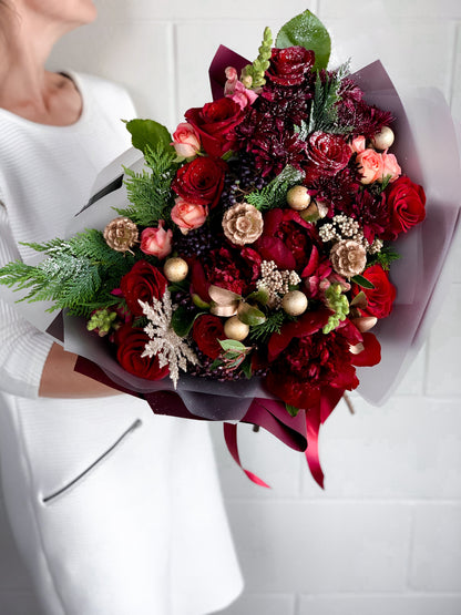 Crimson Christmas Bouquet