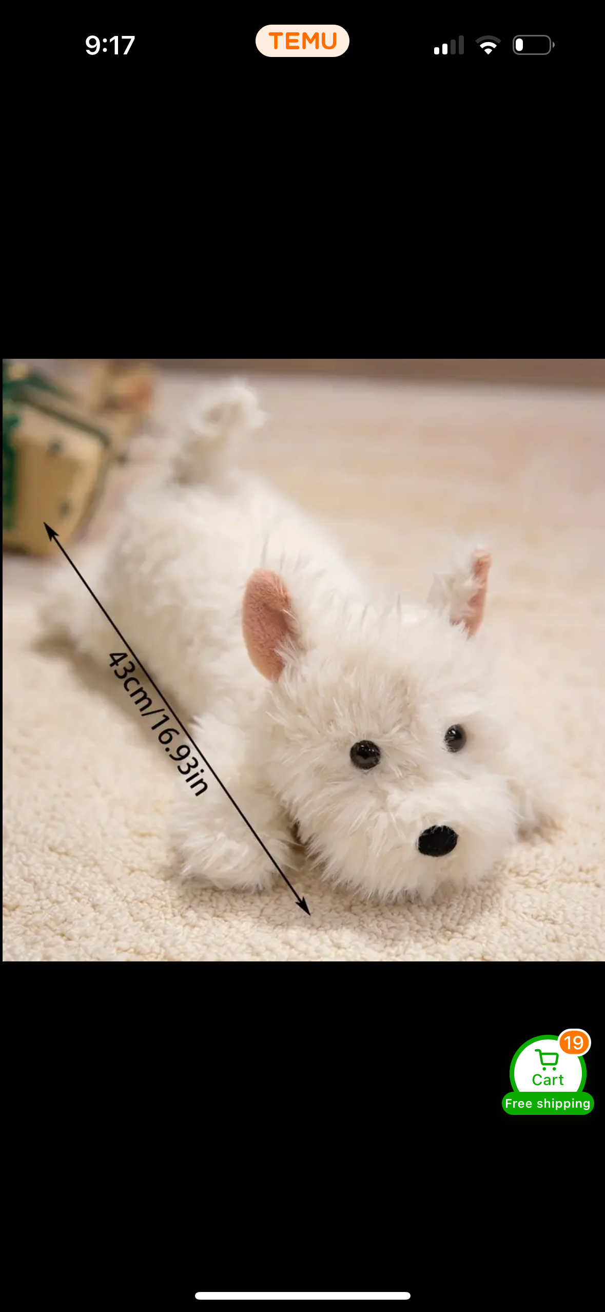 West Highland Terrier Plush Toy