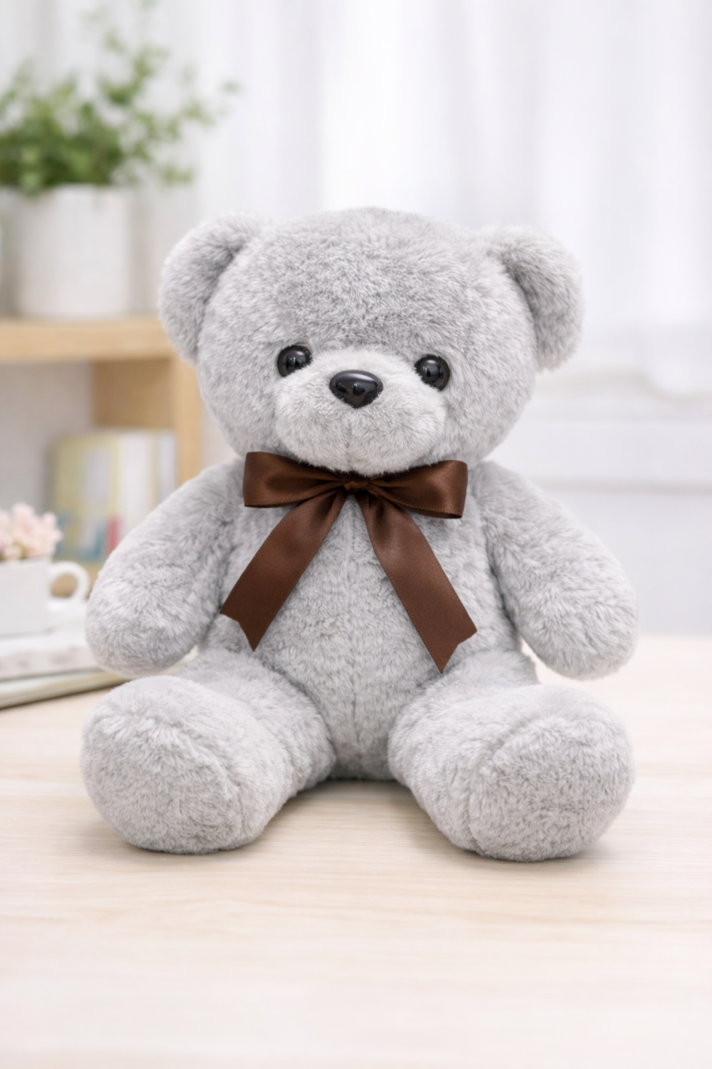 Classic Teddy Bear with Ribbon – 25cm