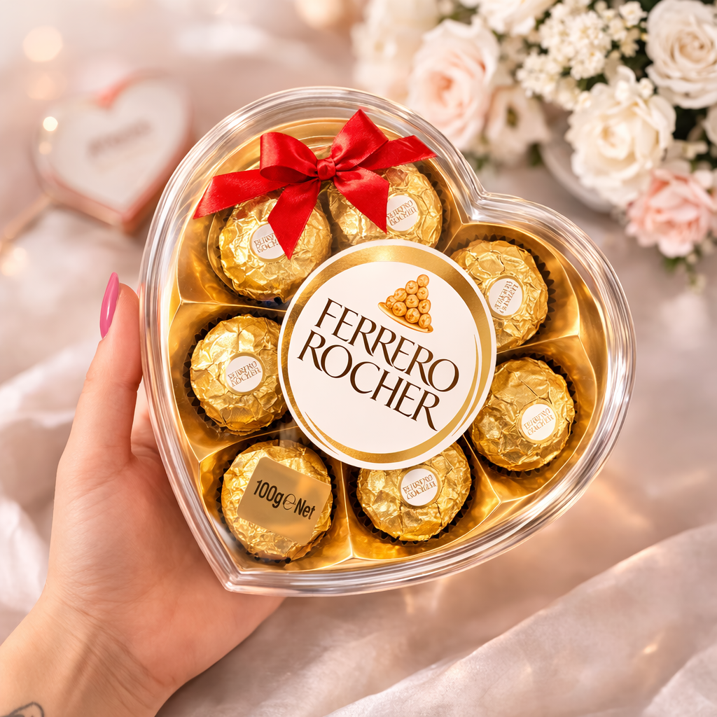 Ferrero Rocher Heart Box – Chocolate Gift (100g)