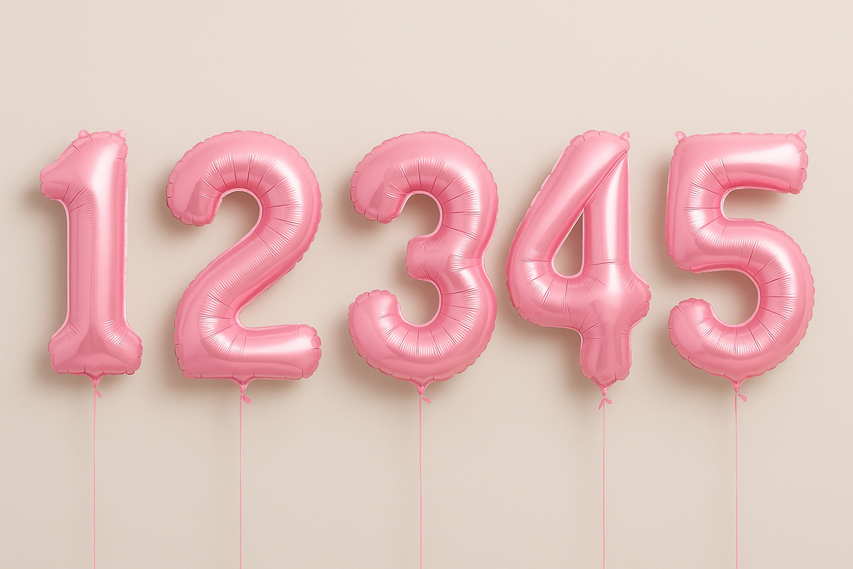 Add-on: Foil Number Balloons