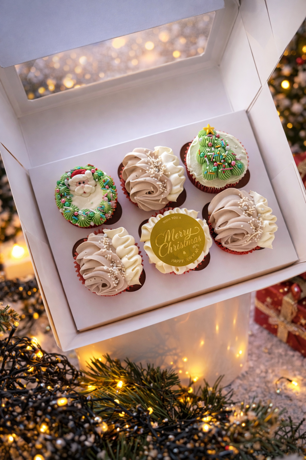 🧁 Christmas Cupcake Box