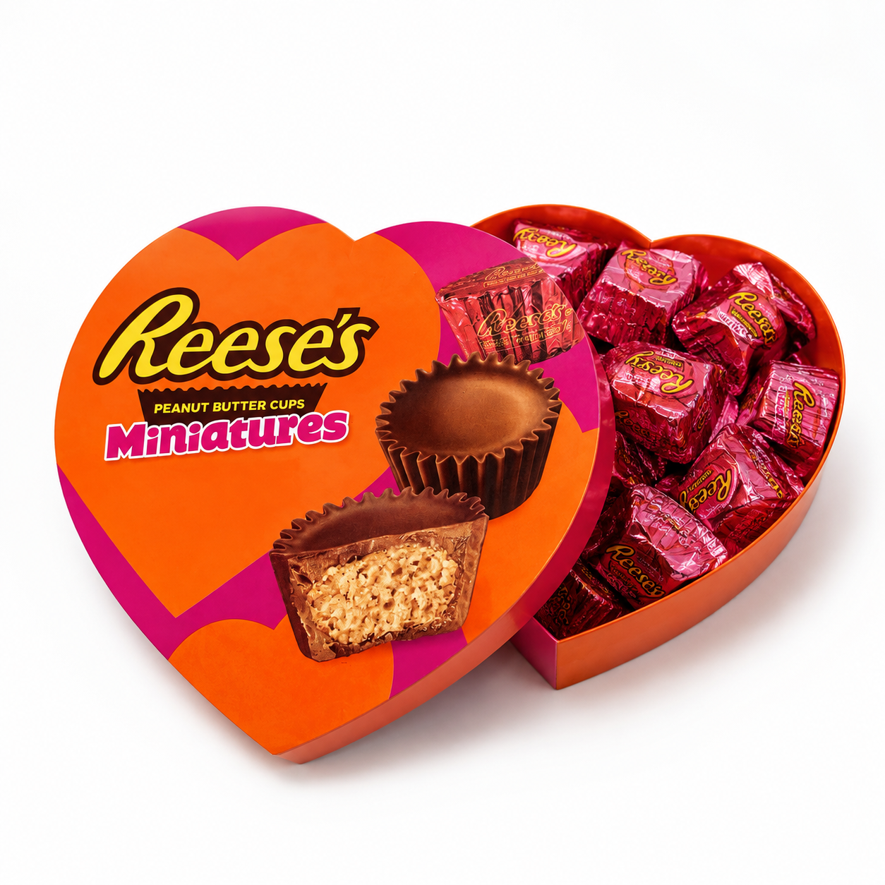 Peanut Butter Cups Miniatures Heart Box