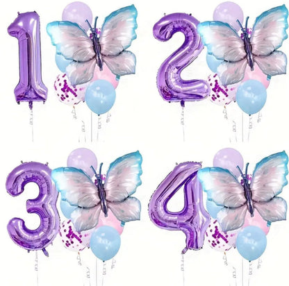 Purple balloons set