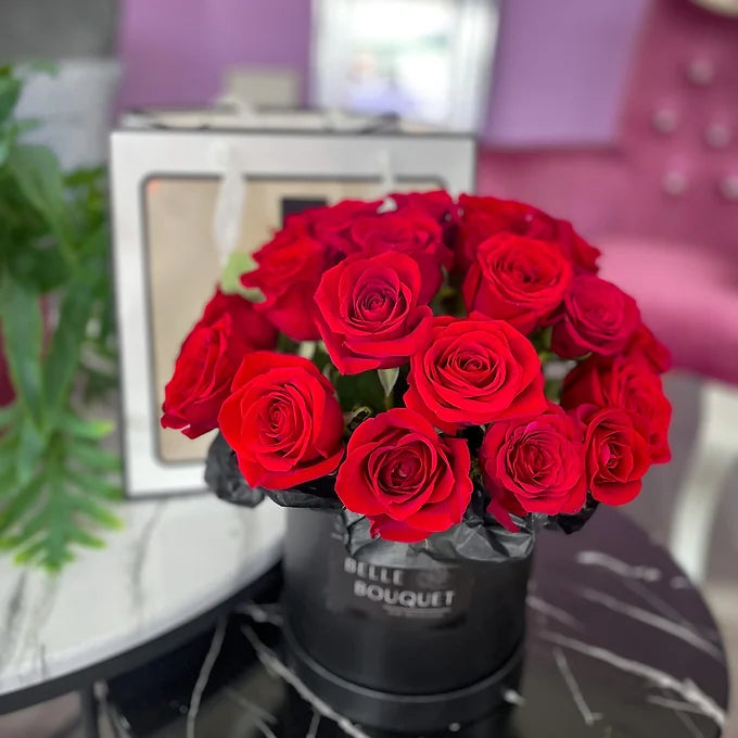 Premium Red Colombian Roses in a Box | Auckland