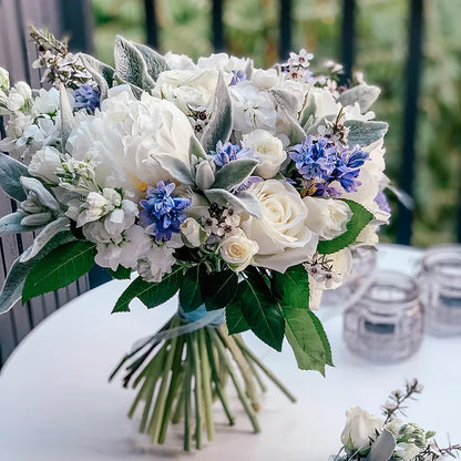 Wintery  Bridal Bouquet + Buttonhole