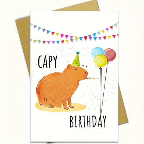 Card (With Envelope) Capy Birthday
