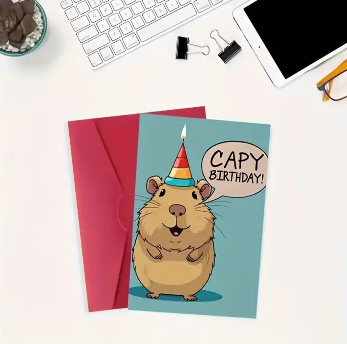 Card (With Envelope) Capy Birthday