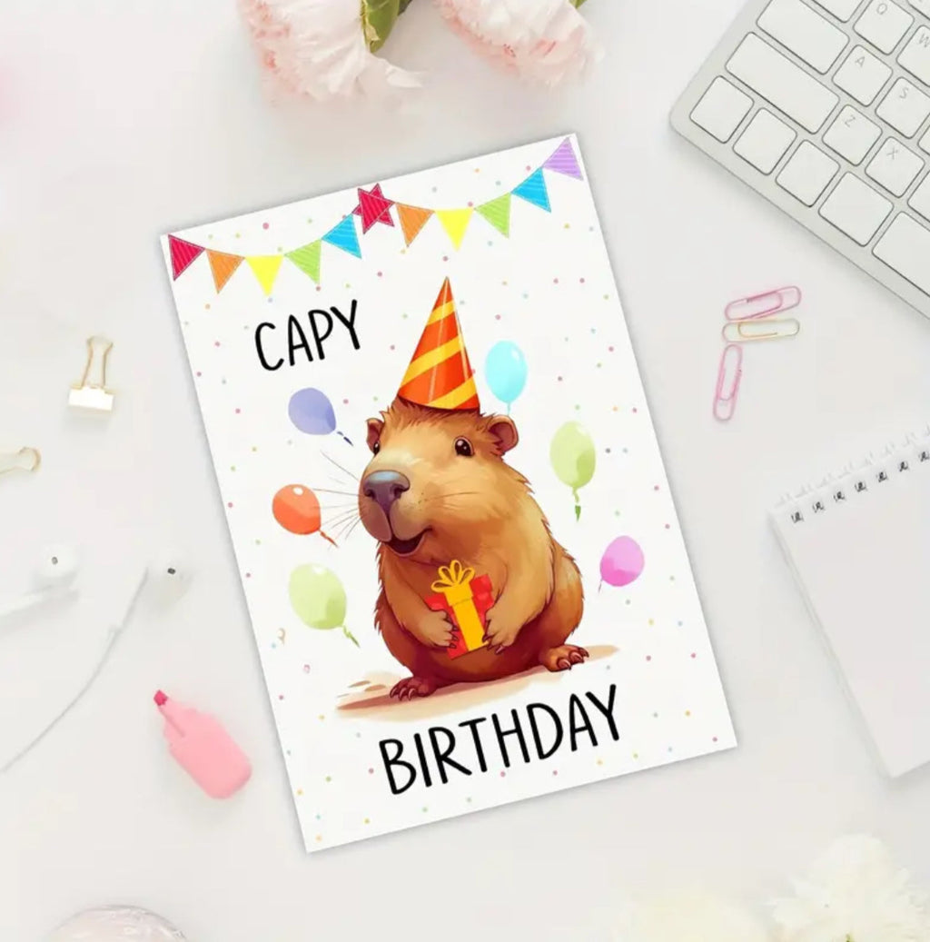 Card (With Envelope) Capy Birthday